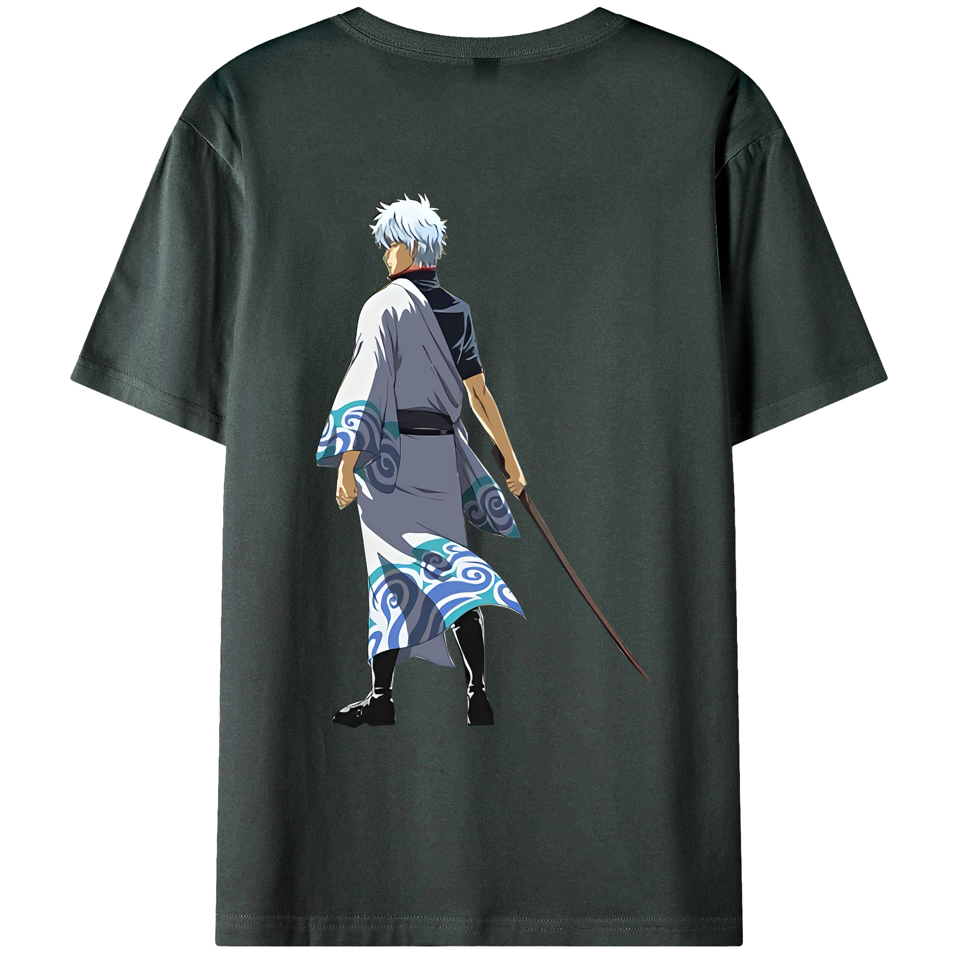 （画像用） ぎんたま 坂田銀時（さかたぎんとき） 神楽 志村新八（しむら しんぱち） GINTAMA Sakata Gintoki Kagura Shimura Shinpachi 綿100％ メンズ半袖Tシャツ（バックプリント） 通気性